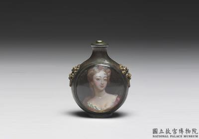 图片[2]-Silver painted enamel snuff bottle with a lady, Qing dynasty, 18th century-China Archive